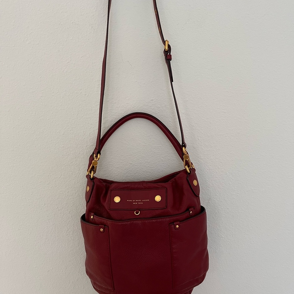 Marc by Marc Jacobs Red Leather Hobo Bag - Picture 5 of 12